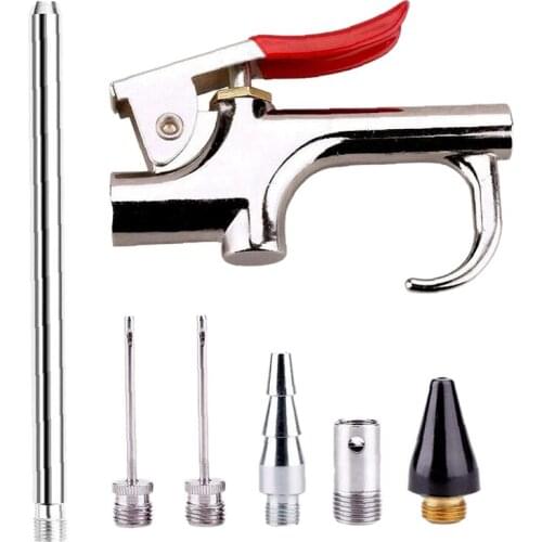 Air Nozzle Blow Kit with 6 Interchangeable Nozzles - 7 Pieces Air Compressor Tools Kit
