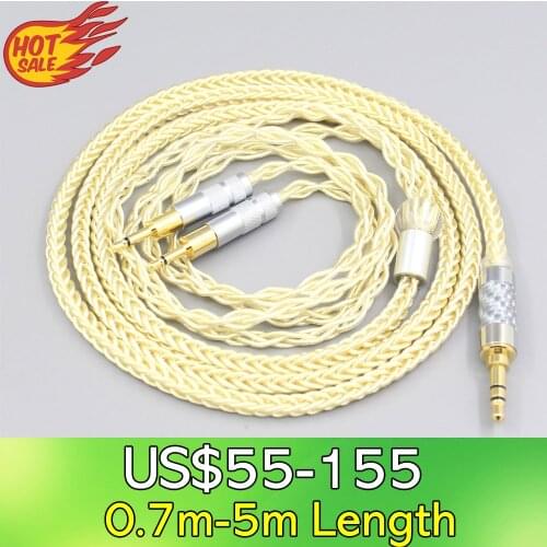 LN007619 8 Core Gold Plated + Palladium Silver OCC Alloy Cable For Sennheiser HD700 Headphone Earphone 6.5mm XLR 4.4mm