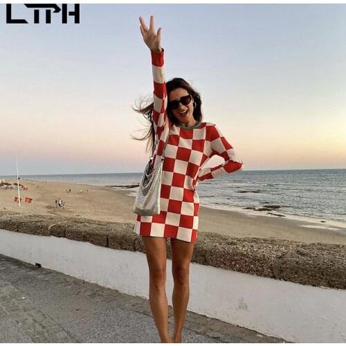 Модные платья в клетку LTPH China At AliExpress
