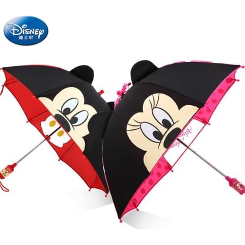 Cartoon Portable Foldable Umbrella Children Kid Girl Boy Baby Mickey Minnie Parasol Windproof Rain Umbrella Easy Opening Folding