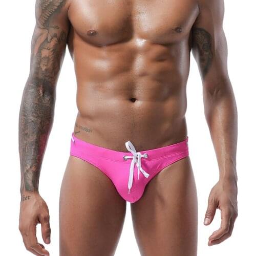 Swimwear Men Sexy Swim Briefs Trunks Mens Swimming Trunk Spa Pool Beach Shorts Swim Trunk Low Waist Gay Brief Male Swimsuit