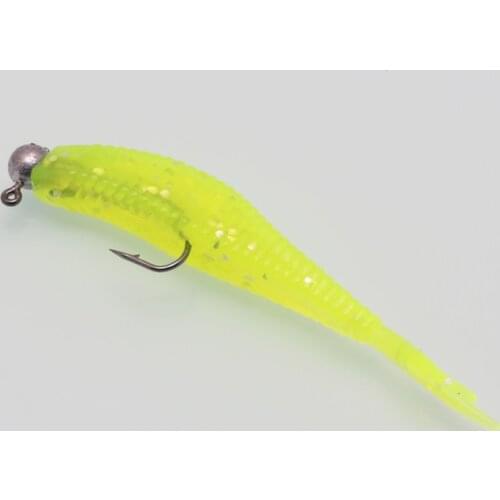 1pcs/lot Soft Fishing Lure Artificial Silicone 6cm/1.5g Jig Wobbler Worm squid fork tail soft bait tail Carp Fishing Bait