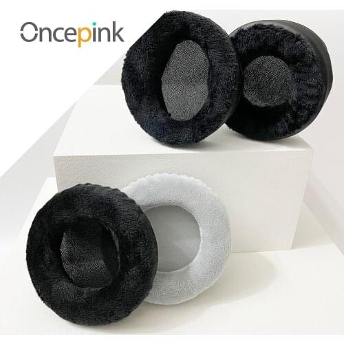 Oncepink Replacement EarPads For Pioneer HDJ500 HDJ-500 Headphone Thicken Velvet Ear Cushion Repair Parts Earphones Accessories