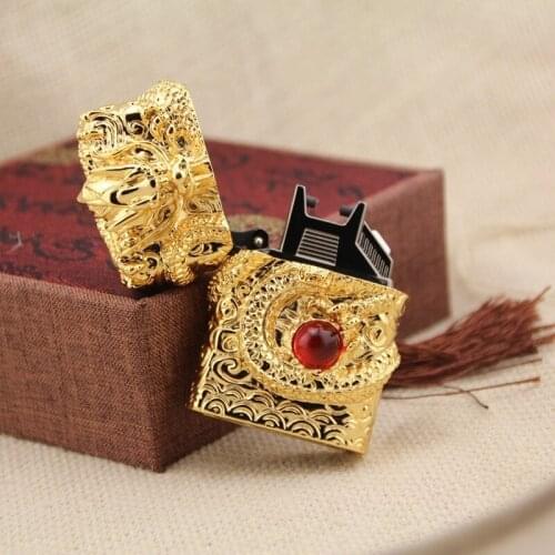 Gold Dragon Domineering Appearance Carve High-end USB Charging Arc Lighter Smoking Accessories Regalos Para Hombre Originales