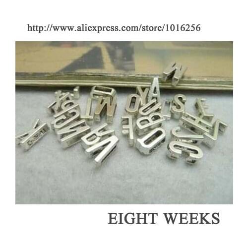 Zinc alloy pendant jewelry accessories diy handmade material charms Punch letters a-z 6 * 11 mm