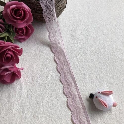 S2184 3cm Pale pink ribbon tape wide trim fabric diy handicrafts embroidered net cord for sewing decoration african lace fabric