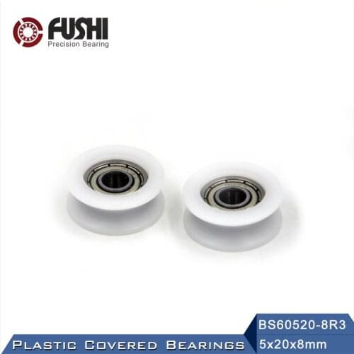 605 ZZ Ball Bearing Covered With POM Plastic 5*20*8 mm ( 2 PCS ) Plastic Pulley Bearings 605 Z 2Z