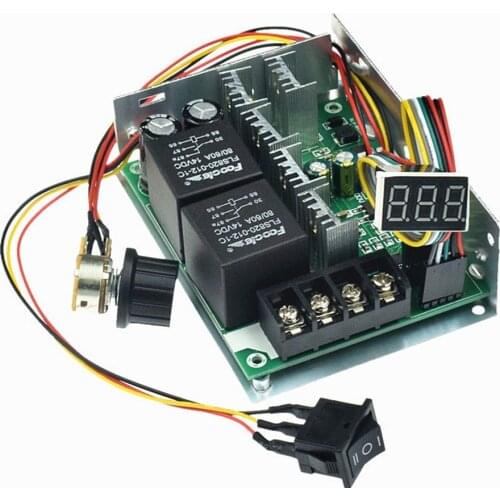 PWM Motor Speed Controller DC 10-55V 40A 60A Brushed Motor Speed Regulator for Dc Spindle Motor Input Controller Reverse Switch