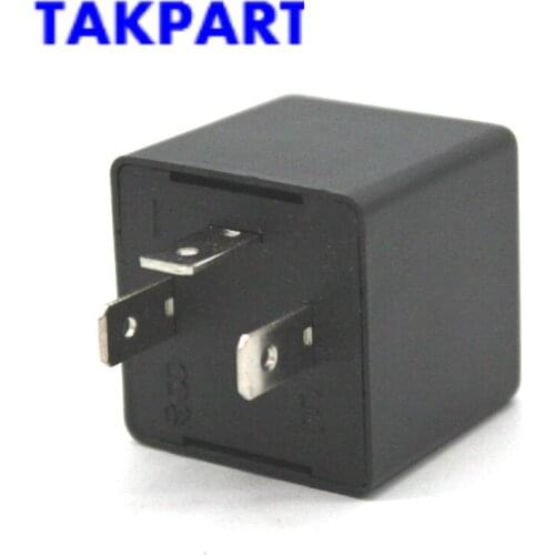 TAKPART 3-Pin Electronic Car Flasher Relay CF13 JL-02 fix LED light Hyper Flash Blinking