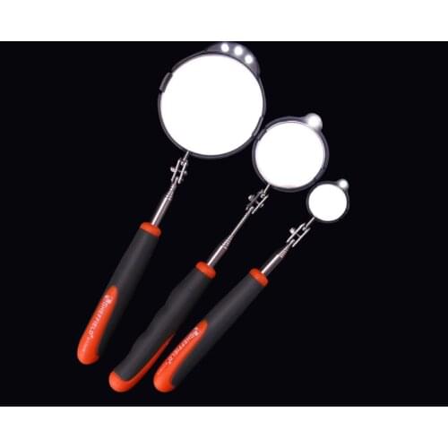 Telescopic detection car mobile phone repair folding mirror welding chassis detection universal inspection mirror with light