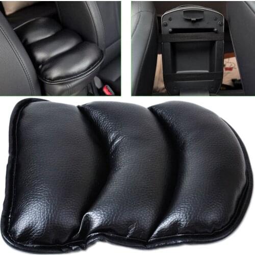 VODOOL Car Armrest Soft Leather Central Console Box Pad Cover Cushion Support Box Arm Rest Seat Box Padding Protective Case