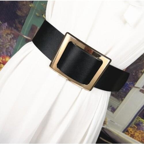 Womens runway fashion PU leather Cummerbunds female Dress Corsets Waistband Belts decoration wide belt R3262