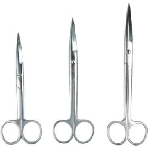 2pcs 15cm Stainless steel scissors surgical stitch tissue medical scissors elbow round toe full dressings