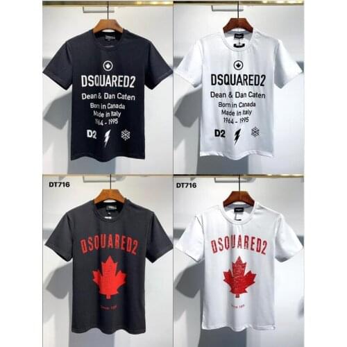 2021 Gothic Men Women Short Sleeve T-Shirt Casual Cotton Round Neck Locomotive Letter Print 21 FW 1964 Dsquared2