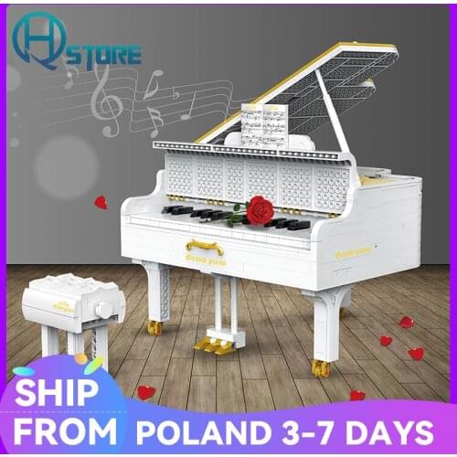 2745PCS Creator The White Grand Piano Set Building Blocks Ideas Series Bricks Assembly Educational Toys For Children Kids Gifts