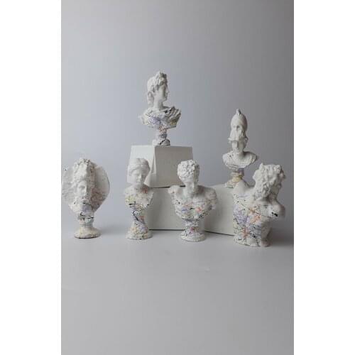 6'lı Ancient Greek Mini Bust Sculpture Trinket Kit