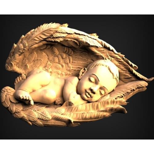 Angel baby 3d model relief STL for cnc router carving and engraving 3d printer artcam aspire
