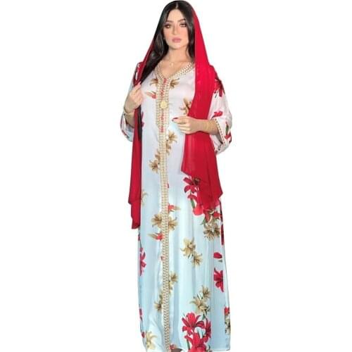 Arabic Maxi Dresses for Women Abaya Dubai Turkey Islam Kaftan Muslim Hijab Dress Robe Longue Djellaba Femme Musulmane Vestidos