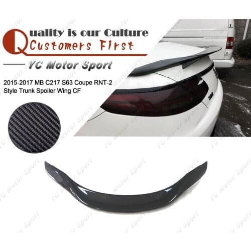 Car Accessories Carbon Fiber RNT-2 Style Trunk GT Wing Fit For 2015-2017 MB C217 S63 Coupe Rear Spoiler Wing