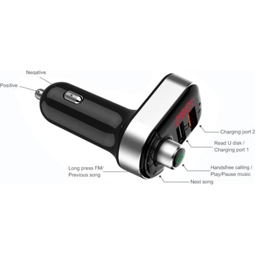 Car Bluetooth 5.0 FM Transmitter Wireless Handsfree Audio Receiver Auto MP3 Player 3.1A Dual USB Fast Charger Car Accessories