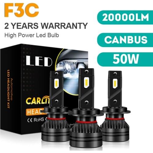 CARLitek 2X 20000LM High Power Headlight F3 H11 LED H4 H7 H1 Car Light Bulbs Automobiles Auto Lamp HB3 9005 HB4 9006 9012 CSP XQ