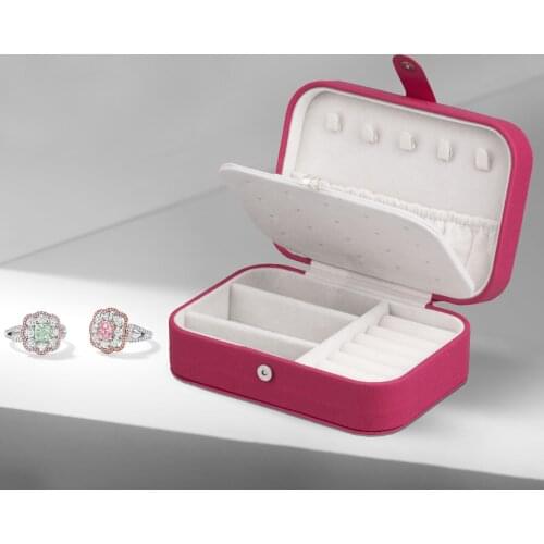 2-layer Leather Jewelry Storge Box High Capacity Necklace Earring Organizer European Ring Bracelets Makeup Holder Gift Box