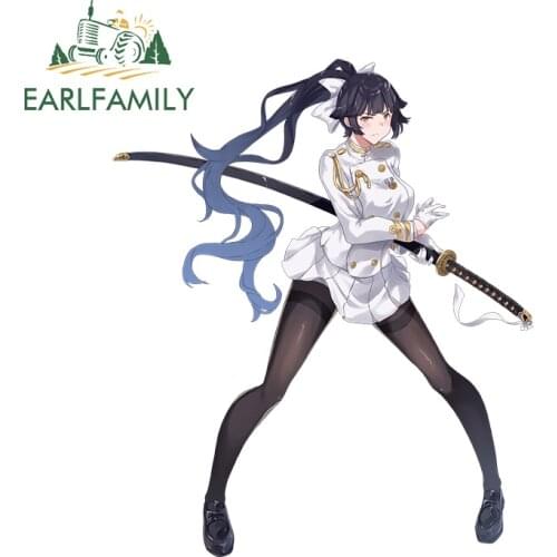 EARLFAMILY 13cm x 11.1cm for Azur Lane Car Stickers Bumper Anime Surfboard Decal Windshield Motorcycle Helmet Bumper Decoration