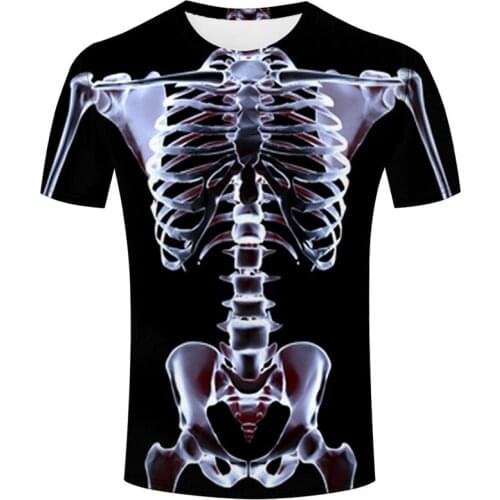 Skeleton 3D Printed T-shirts 2021 Summer Men Women harajuku t-shirt oversized T Shirt Teenager Hip Hop streetwear Short Sleeve
