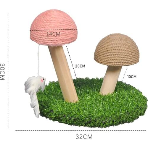 Cat Toys Mushroom Cat Scratcher Cats Scratching Post Small Cat Tree House Training Climbing Toys for Pet Interactive Toy for Pet