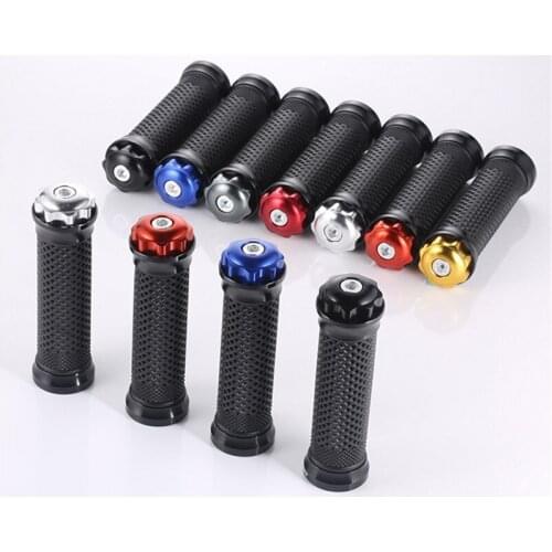7 Colour Motorcycle Grips Throttle Grip Aluminum Alloy and Rubber Refitting Accessories Stripe Anti Slip 22mm Universal