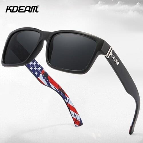 KDEAM Brand Sunglasses Polarized Men Square Sun Glasses Sport Outdoor Eyewear 2020 Summer UV400 With Original Case KD505