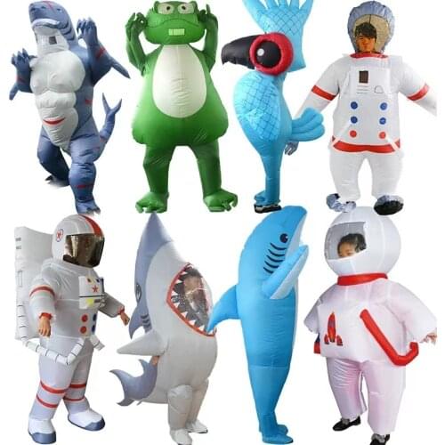Inflatable Adult Fancy Costumes Bear Lion Shark Frog Centaur Cosplay dress Blow up Suits Festival Party Performance Costume