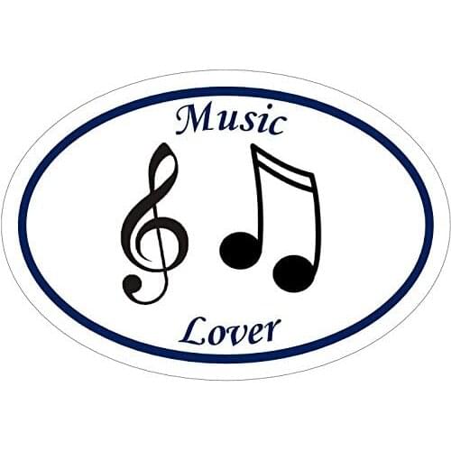 Music Decal - Music Lover Vinyl Sticker - Music Bumper Sticker - Perfect Music Fan or Band Member Gift