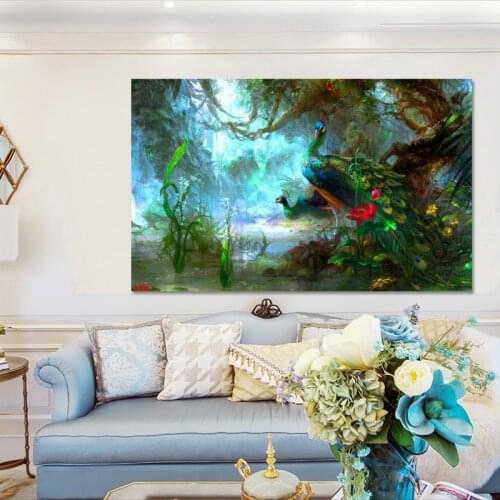 Wall Canvas Art Print Animal Picture on Canvas Wall Art Beautiful Birds Poster for Living Room Home Decoration