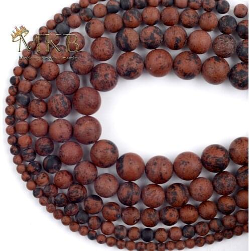 Natural Stone Round Dull Polished Matte Red Spot Jaspers Loose Beads For Jewelry Making 4 6 8 10 12mm Charms Beads Diy Bracelet