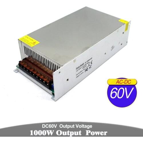 AC to DC 60V 1000W High Quality Voltage Converter Switching Power Supply DC60V SMPS for Mechanical Motor Stepper Lighting PUMP