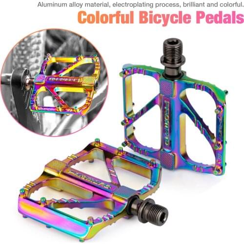 Rainbow MTB Bike Pedal Aluminum Alloy Anti-Slip Platform 3 Bearing Colorful Pedals for BMX Mountain Bike Accessories