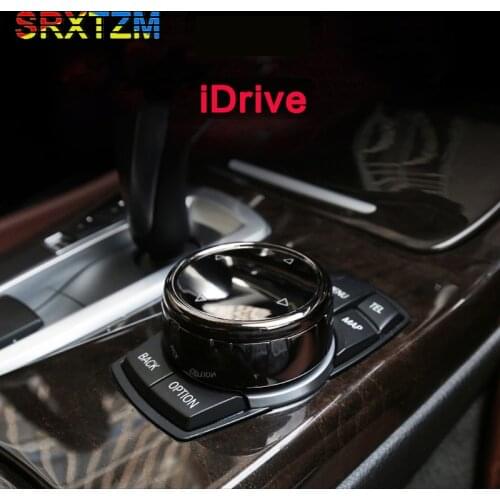 SRXTZM For BMW X1 F25 X3 X4 F15 X5 F16 X6 1 2 3 5 Series F10 F20 F30 F34 IDrive Car Multimedia Button Knob Cover Ceramic Black