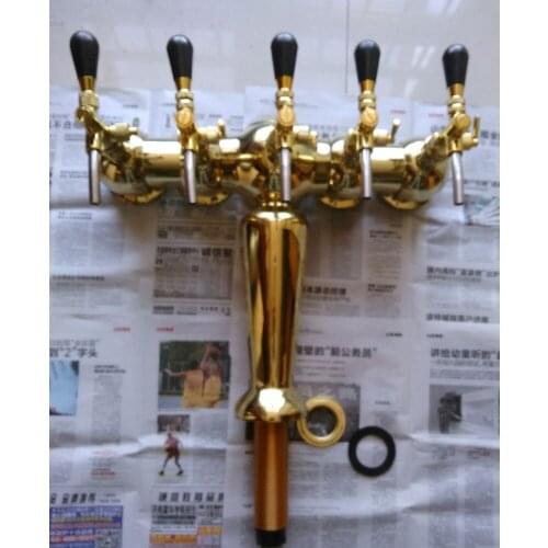 Homebrew LED beer tower, 5 faucets beer column, 5 line beer dispenser