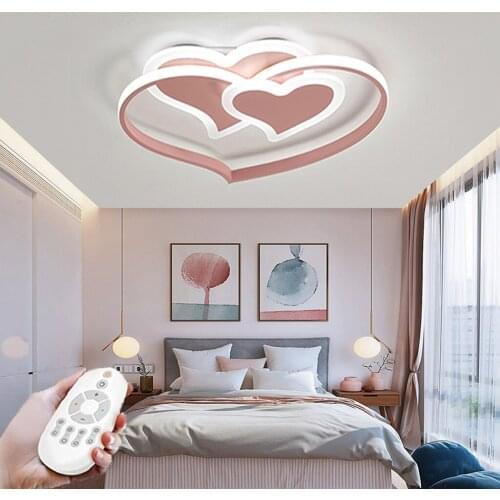 LED Ceiling Lamp Dimmable Chandelier Living Room Decoration Light Modern Love Design with Remote Control Bedroom Balcony Office