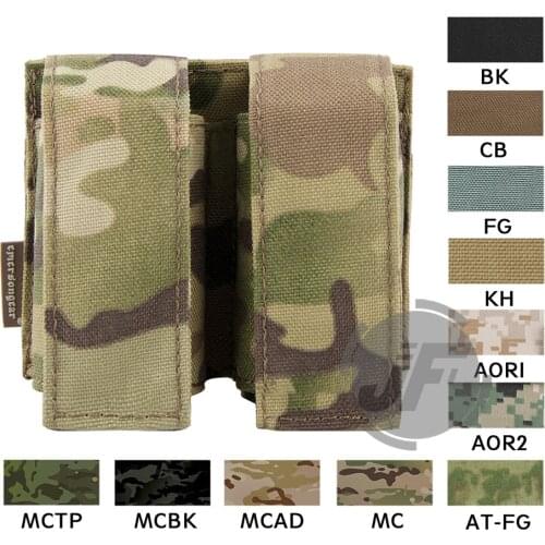 Emerson Tactical MOLLE Double 40mm Grenade Pouch Emersongear 9mm Magazine Holder Carrier Ammo Bag PALS Multicam MC