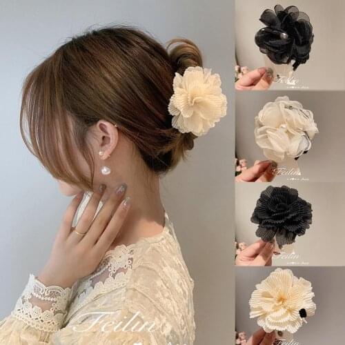 New Womens Elegant Bow Hairpin Girl Big Shark Clip Hairstyle Makeup Fashion Hair Accessories Ladies Gift