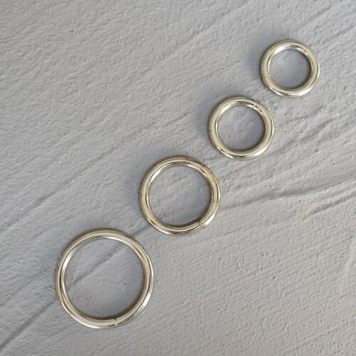 10 Pcs 15/20/25/30mm Silver O Ring Metal Buckle for Handbag Strap Dog Chain Webbing Snap Clasps Purse Bag Handle DIY Leather