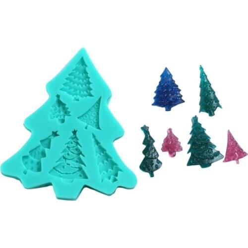 13MC Christmas Tree Epoxy Resin Pendant Silicone Mold Party Xmas Gift Handmade Christmas Tree Soap Molds Christmas Mold Tools