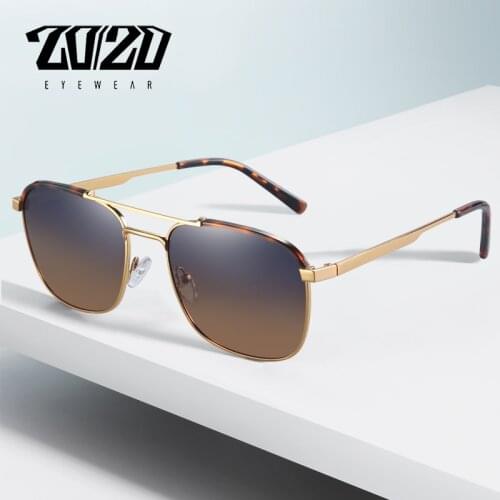 20/20 Brand Classic Square Polarized Sunglasses Men Women Driving Metal Frame Sun Glasses Male Goggles UV400 Gafas De Sol 17076