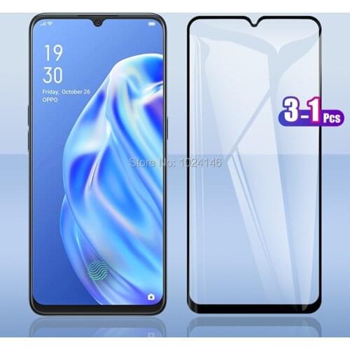 3 Pcs For Oppo F15 A91 6.4" Full Cover Tempered Glass Screen Protector Explosion-proof Protection Film