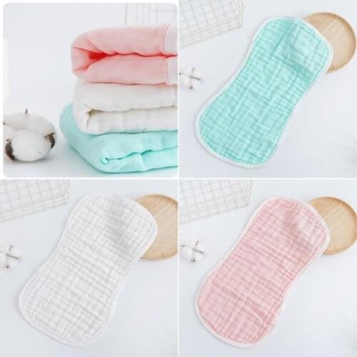 3 Pcs Muslin Burp Cloths Cotton Washcloths Baby Feeding Bibs Saliva Towel 6 Layers Gauze Absorbent Diapers Soft Face Towels 87HD