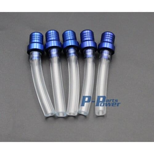 5PCS BLUE Petrol Tank Fuel Cap Breather Gas Vent Hose Tube Motorcycle Dirt PIT Quad Bike ATV GO KART NEW