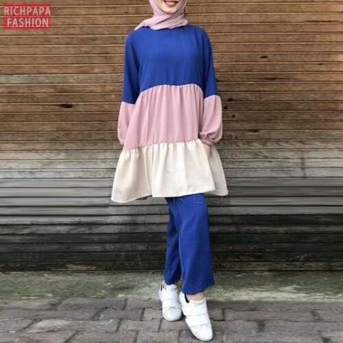 Aid Mubarek Abaya Turkey Two-piece Muslim Sets Hijab Dress Caftan Kaftan Islam Clothing Abayas For Women Ensemble Femme Musulman