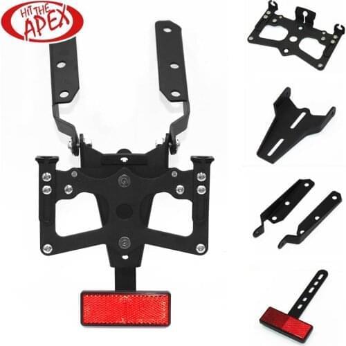 Motorcycle Accessories Adjustable Fender Plate with reflector For SUZUKI GSXR1000 GSX-R1000 07 08 Bracket License Plate Holder